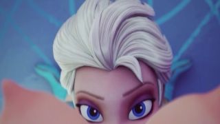 Frozen Elsa pussy play with 3d teen