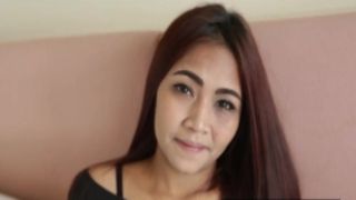 POV oral sex for a cute redhead Asian babe 