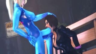 Futanari Samus Aran fucks Elizabeth from BioShock